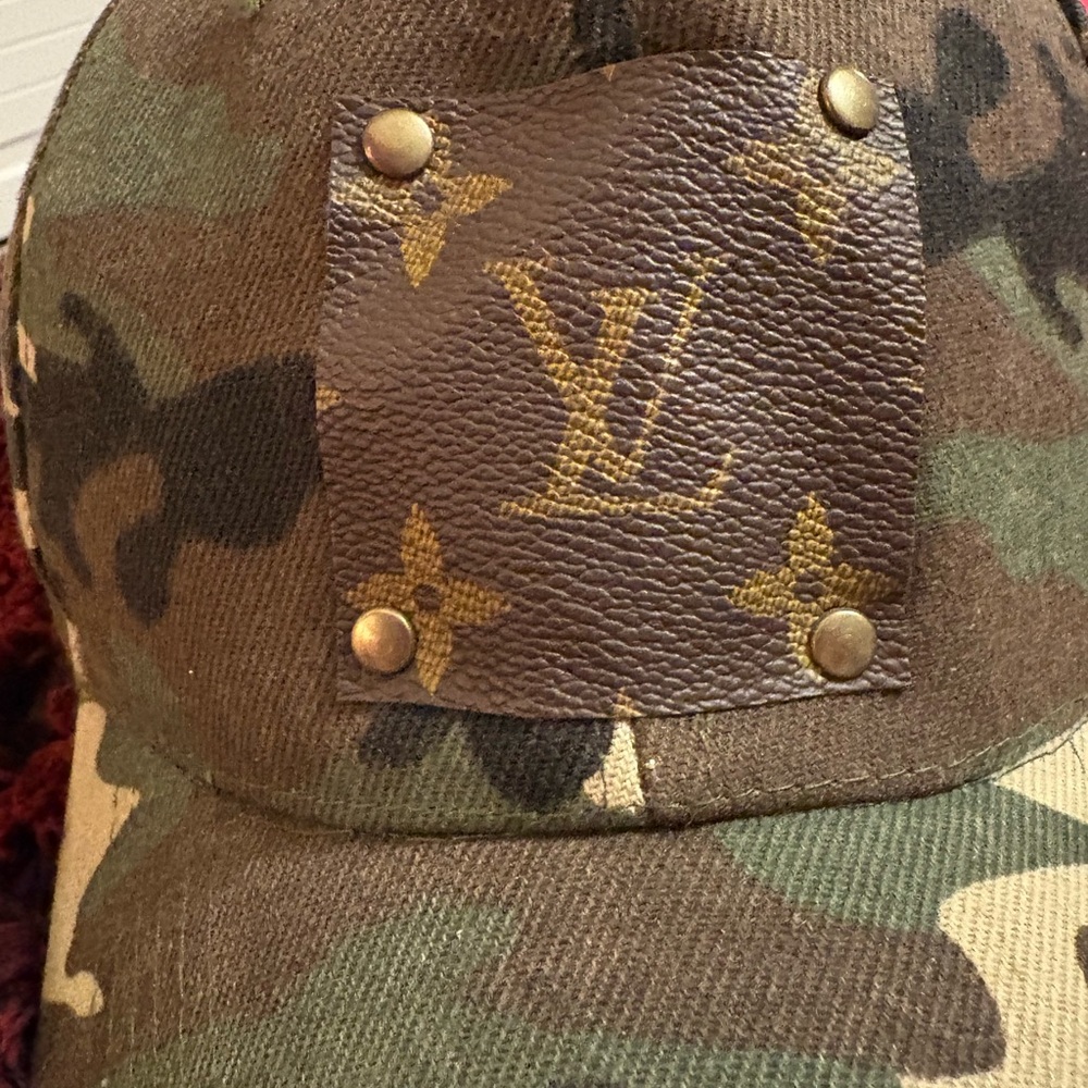 Louis Vuitton Camouflage Hat with Logo Patch